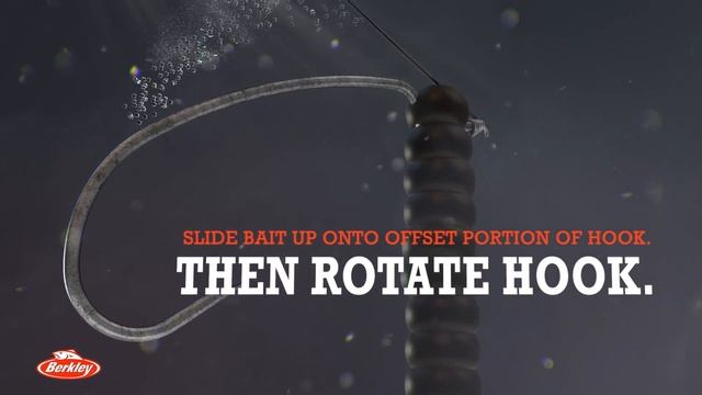 How To Rig A Berkley Fusion19 Offset Worm Hook With Powerbait Powerworm