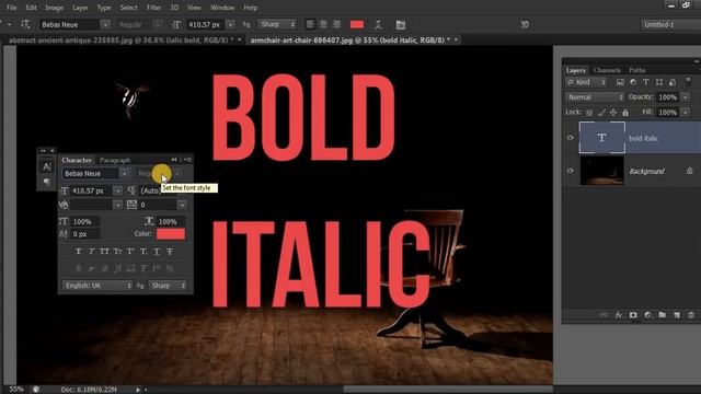 Photoshop Tips: How to Type Bold and Italic with Hidden Photoshop Tools in Hindi. смотреть онлайн