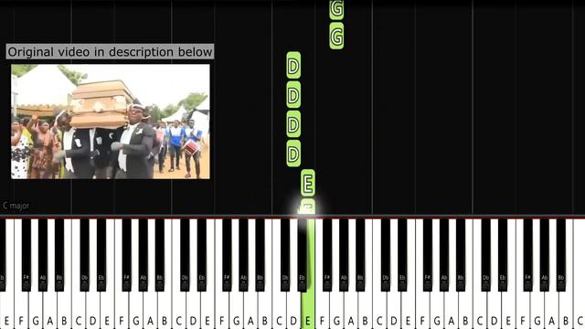 Coffin Dance - Piano tutorial beginner | The funniest funeral ever смотреть онлайн