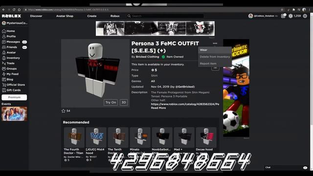 How to make Minako Arisato in Roblox смотреть онлайн