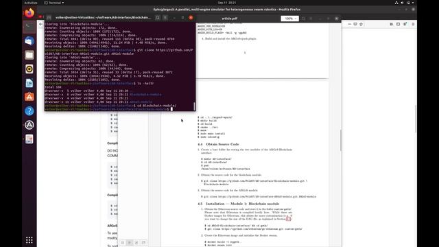 Installation of the ARGoS-Blockchain interface смотреть онлайн