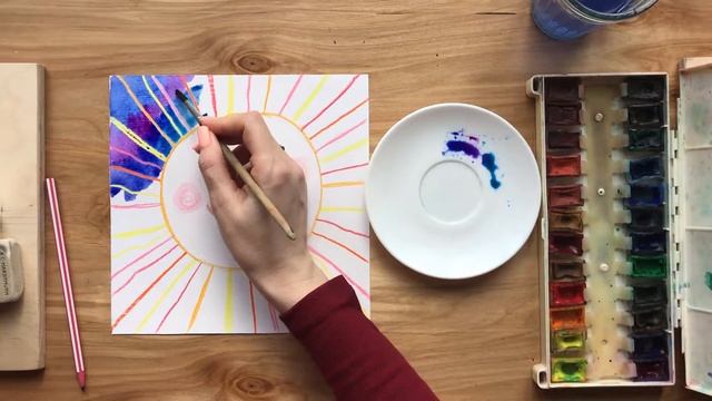 Рисуем дома вместе с Семьёй# Детский центр Семья изостудия Палитра (урок 2) смотреть онлайн