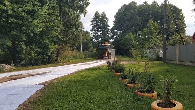 Ремонт дороги в СНТ: делаем въездную зону, используем геотекстиль смотреть онлайн