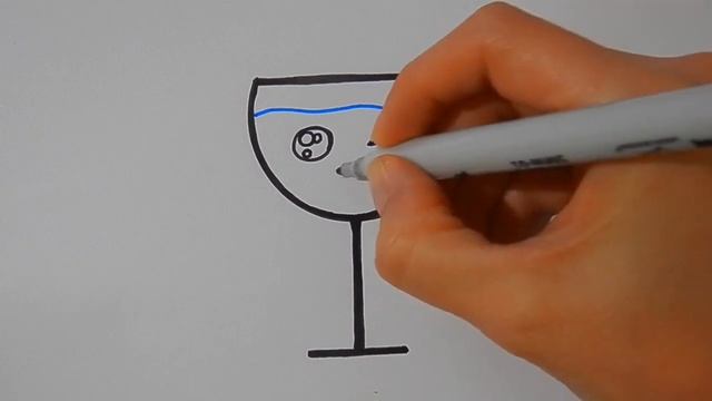 Как ОЧЕНЬ ПРОСТО нарисовать СТАКАН ВОДЫ, простые рисунки/565/How TO just draw a GLASS of WATER смотреть онлайн
