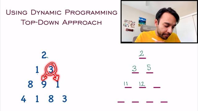 Triangle (LeetCode 120) | Easy tutorial | Bottom-up Top-down dynamic programming | StudyAlgorithms смотреть онлайн