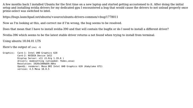Ubuntu: Installing Nvidia Drivers / Power Use bug смотреть онлайн