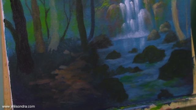 White Horse and the Waterfall in Easy Step by Step Full Acrylic Painting Tutorial by JM Lisondra смотреть онлайн