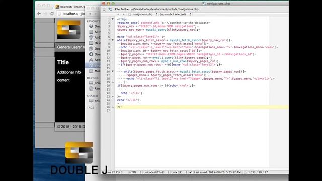 14 modify navigations php & add navigations to the template смотреть онлайн
