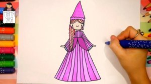 Как рисовать средневековую ПРИНЦЕССУ из сказки | Няня Уля - Уроки рисования для детей
