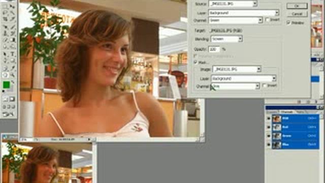 Уроки фотошопа -- Коррекция с помощью apply image смотреть онлайн