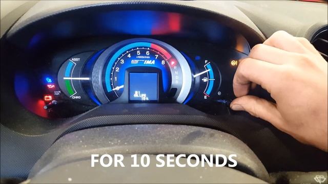 HONDA INSIGHT OIL LIFE RESET in 35seconds accord civic 2010 смотреть онлайн