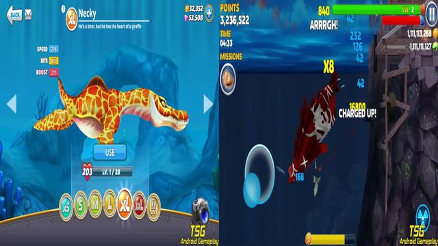 Hungry Shark World VS Hungry Shark Evolution - ALL SHARKS UNLOCKED | Android Gameplay [FHD] смотреть онлайн
