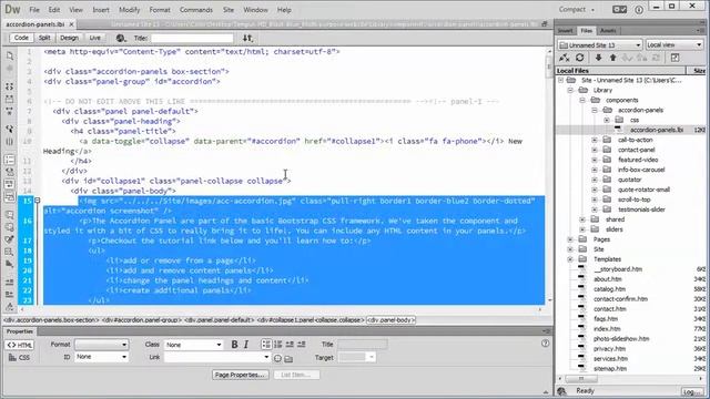 Dreamweaver accordion panels content смотреть онлайн