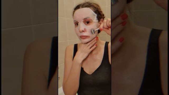 уход дня. тканевая маска и массаж металлическим роликом. смотреть онлайн