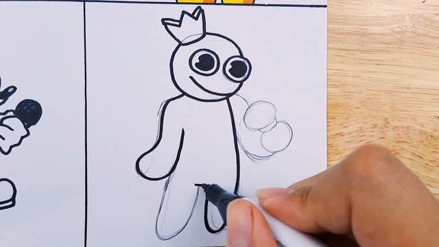 Drawing ROBLOX Rainbow Friends - Blue Rainbow Friends смотреть онлайн