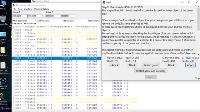 15 Cheat engine Step 9 Dissect data and structure with compare смотреть онлайн