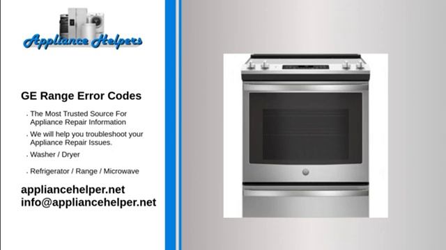 GE Range Error Codes смотреть онлайн