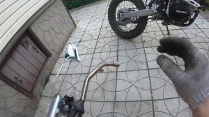 Прямоток из стокового глушителя на эндуро. Regulmoto sport 003