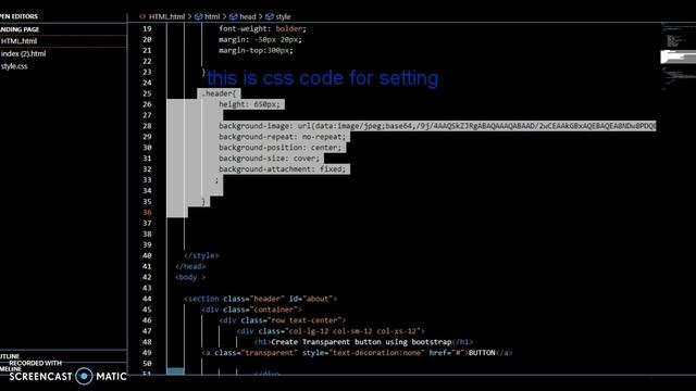 Create A Transparent Button Using Bootstrap