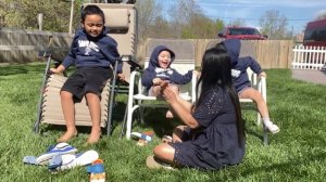 Tickle feet challenge kids edition ll at the yard ll The Hupp Crew USA