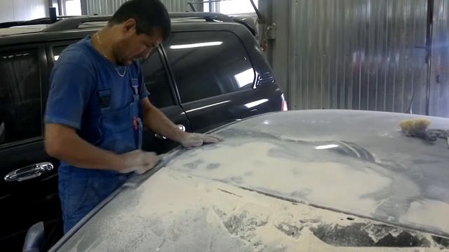 Выравнивание поверхности кузова после шпатлевки