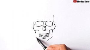 Как нарисовать Череп | Рисунки для срисовки | Простые рисунки