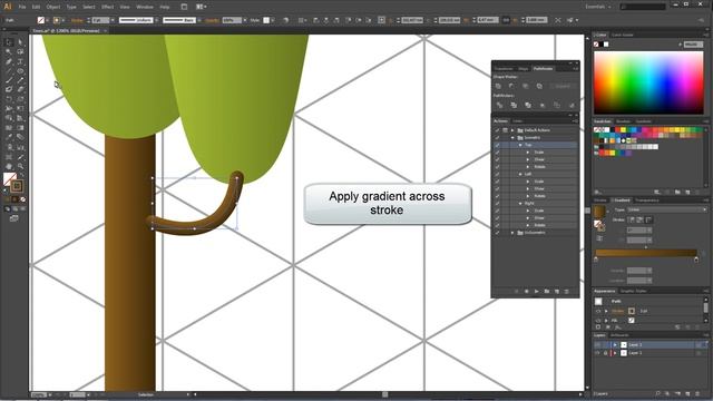 Абстрактные Изометрические Деревья в Adobe Illustrator. Isometric trees. смотреть онлайн