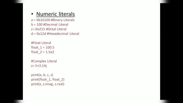 Python tutorial | Lecture 6 | Python Literals with an example смотреть онлайн