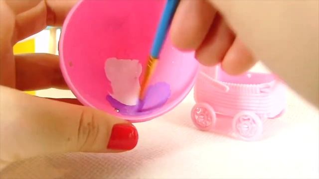 DIY Miniature Baby Doll Carriage Stroller / Tutorial