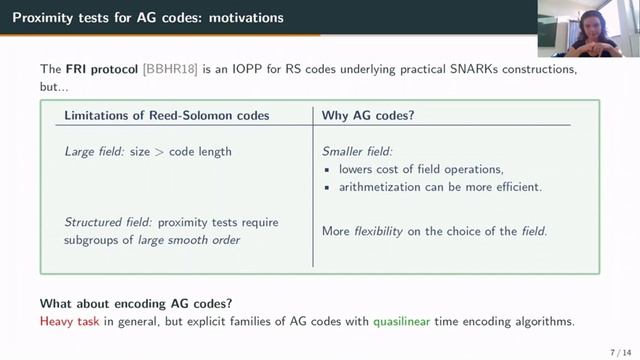 Jade Nardi: Interactive Oracle Proofs of Proximity to Algebraic Geometry Codes смотреть онлайн