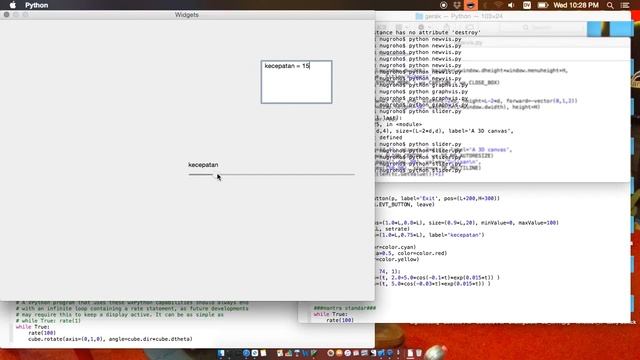 Update Value using Slider in Visual Python смотреть онлайн
