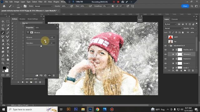 Snow Sketch Effect Photoshop Action смотреть онлайн