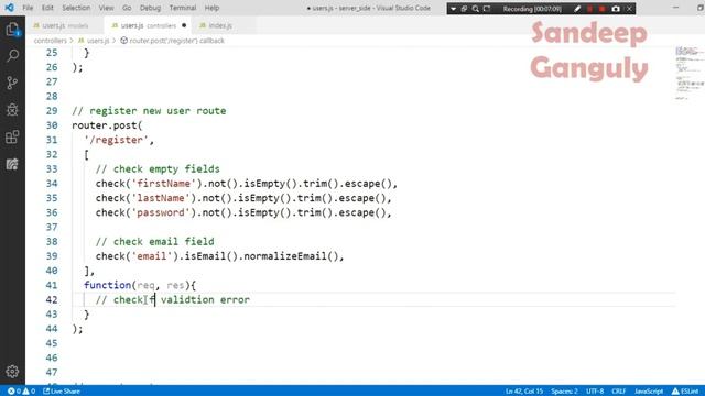 MEAN Stack Project TaskMan REST API - 08 - New User Registration Controller And Form Data Validatio смотреть онлайн