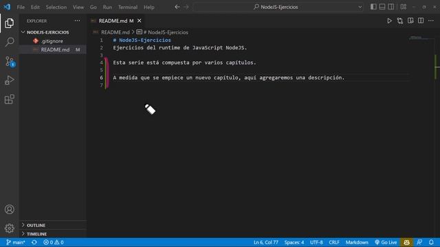 NodeJS Ejercicios: 3 Apertura de la Carpeta del Repositorio Git en el Editor Visual Studio Code смотреть онлайн