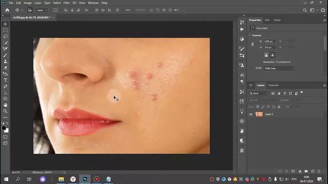 FOTOSHOPDA YUZNI TOZALASH | PHOTOSHOP CC 2020 смотреть онлайн