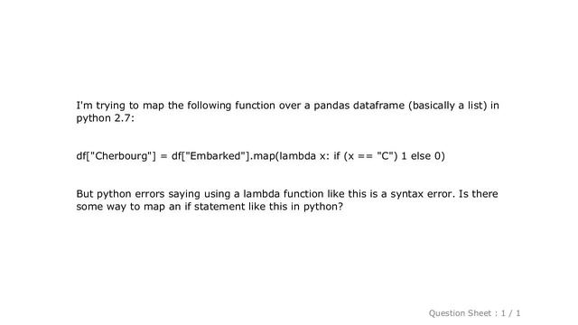 Pandas : Map an if statement in Python смотреть онлайн