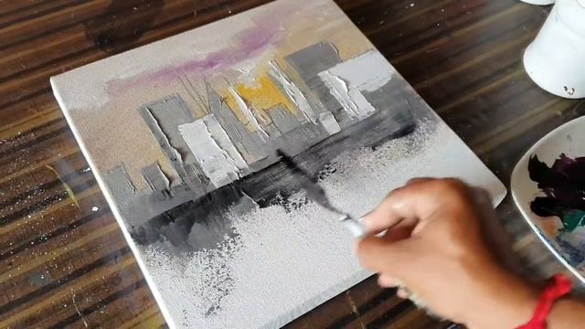 Cityscape / Cool Abstract Painting Demo / Acrylic paints / Relaxing / Daily Art Therapy / Day #0135 смотреть онлайн