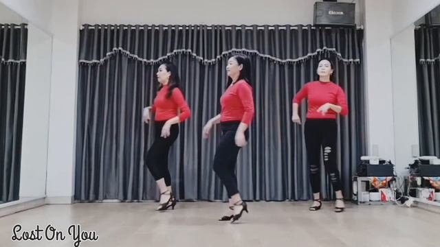 Lost On You Bachata Line Dance // Choreo by Luciana D (INA) // Demo by Nor, Herlina, Mega смотреть онлайн