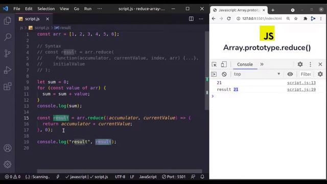 #9: Array .reduce() Method | JavaScript Array Methods смотреть онлайн