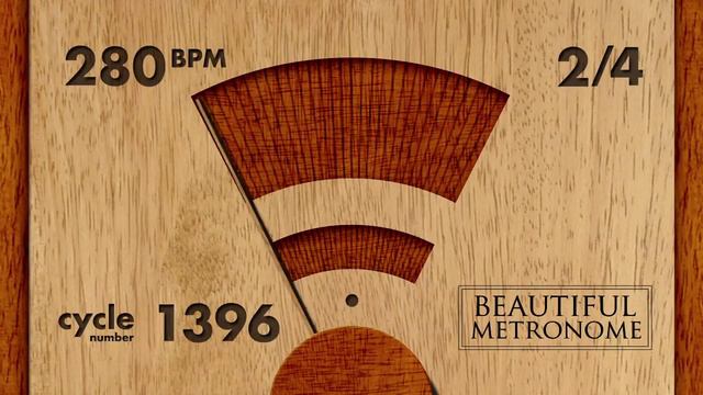 280 BPM 2/4 Wood Metronome HD смотреть онлайн