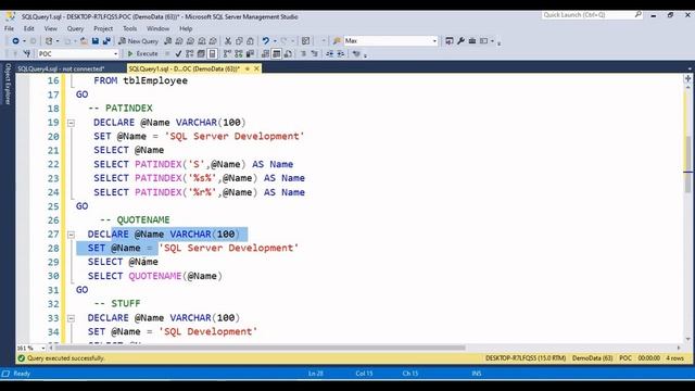 69.Different types of String Functions in Part 2 in SQL Server || Telugu смотреть онлайн