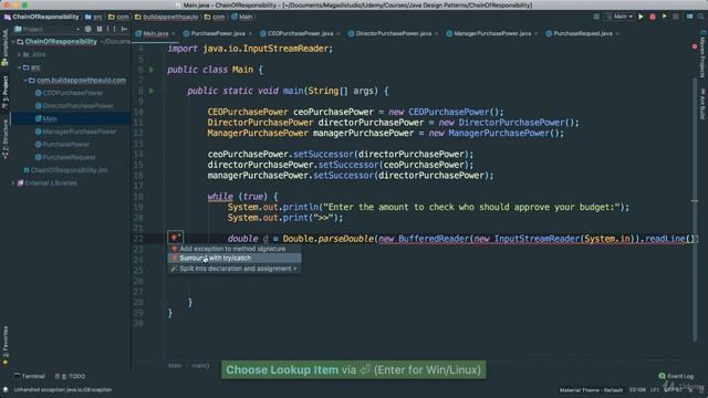 3 The Chain of Responsibility Design Pattern Final смотреть онлайн