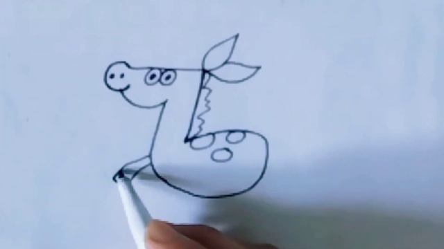 How to draw giraffe letter c and number 7 step by step||Easy Drawing Ideas ||draw with numbers смотреть онлайн