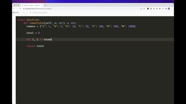 Leetcode 13: Roman to Integer смотреть онлайн
