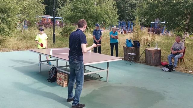 Никита и Роман новенький разминка Черкизовский парк настольный теннис 19 июля двадцать второй год смотреть онлайн