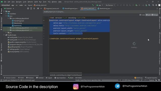 #1 | Offline Quiz App in Android Studio | Android Quiz App in Android Studio | @TheProgrammerNitish смотреть онлайн