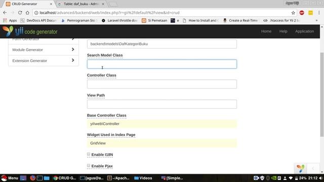 9. Yii2 Tutorial Indonesia - Membuat CRUD menggunakan Gii pada Yii2 Template Advance смотреть онлайн