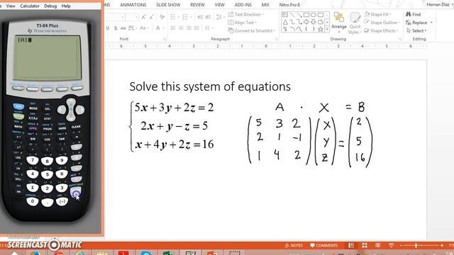 Using the TI-84 to solve systems of equations with 3 variables смотреть онлайн