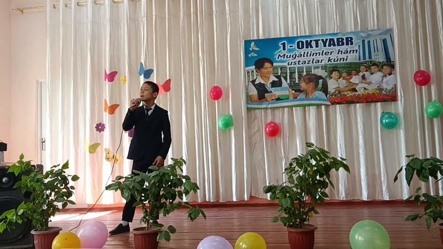 Поздравление с "Днем учителя" школа 1 , Кегейлийский район, Каракалпакстан смотреть онлайн