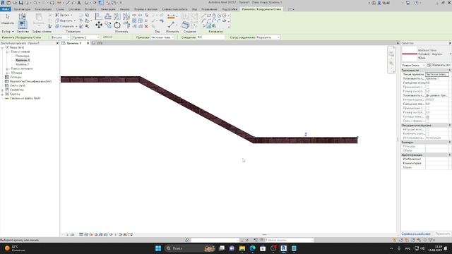 Стена в revit через команду Выбрать линии смотреть онлайн